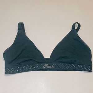 PINK Victoria's Secret Black Studded Bralette size XL
